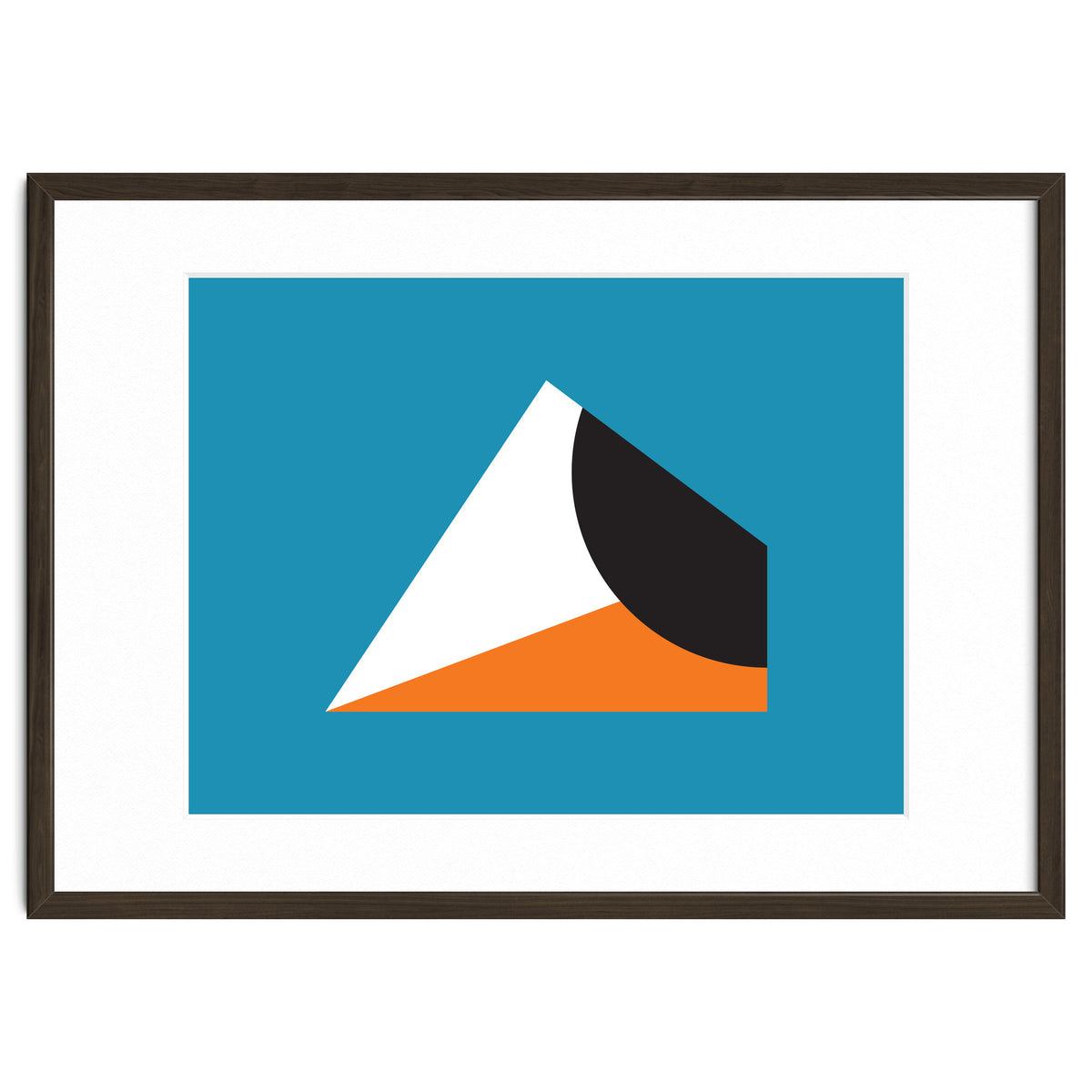 Geometric Shapes No. 16 - blue & orange