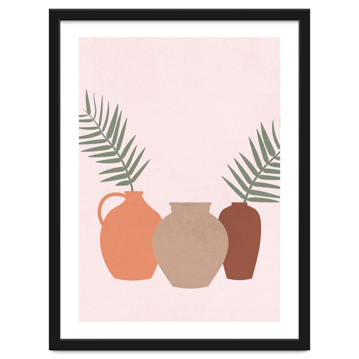 Palm Leaves Pottery Minimal Boho