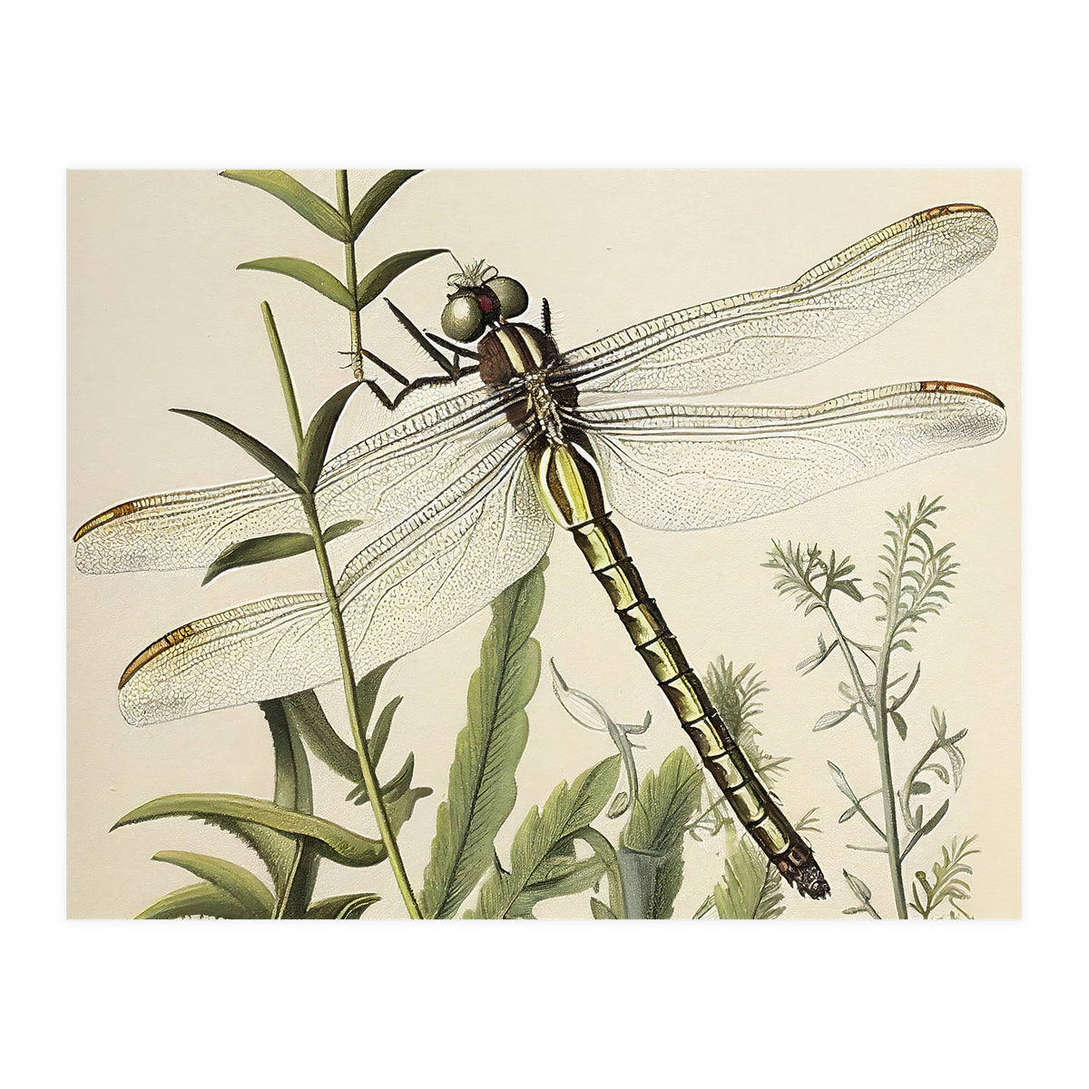 Dragonfly Vintage Illustration (Print Only)