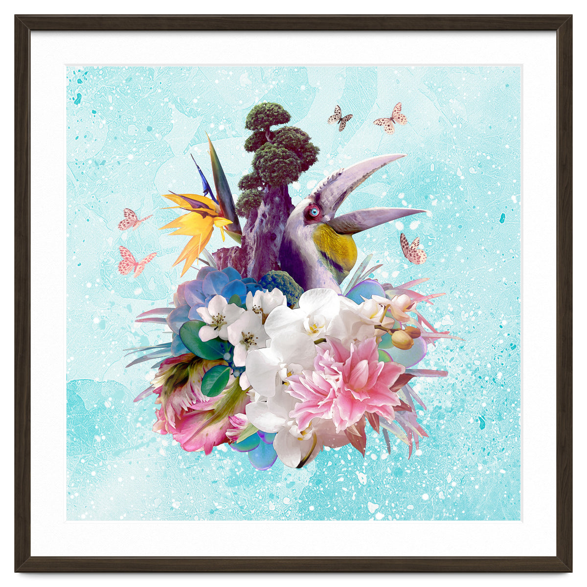 Floral Hornbill Blue