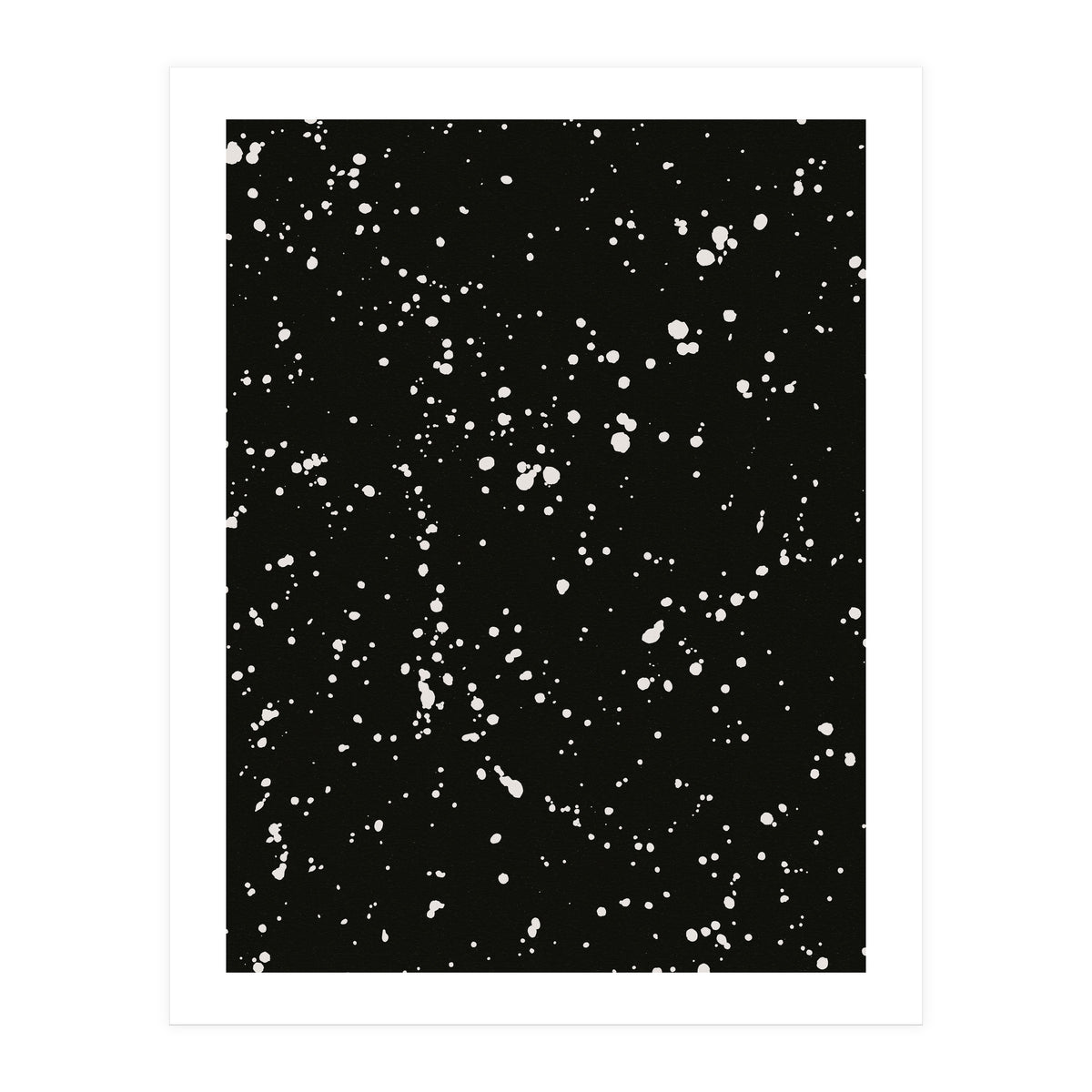 Paint Splatter on Black Background (Print Only)