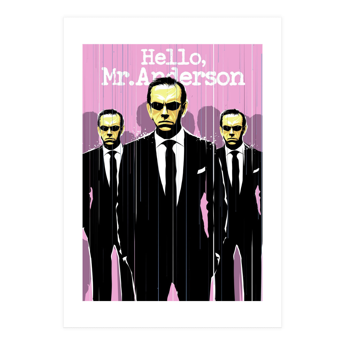 Hello Mr Anderson Matrix movie poster (Print Only)
