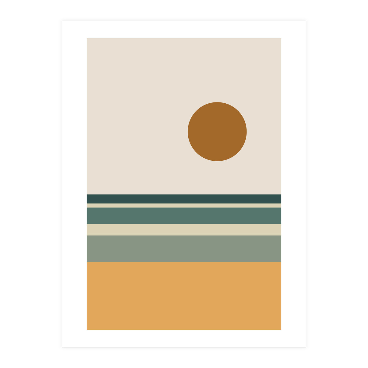 Ocean - Mid Century Landscape (Print Only)