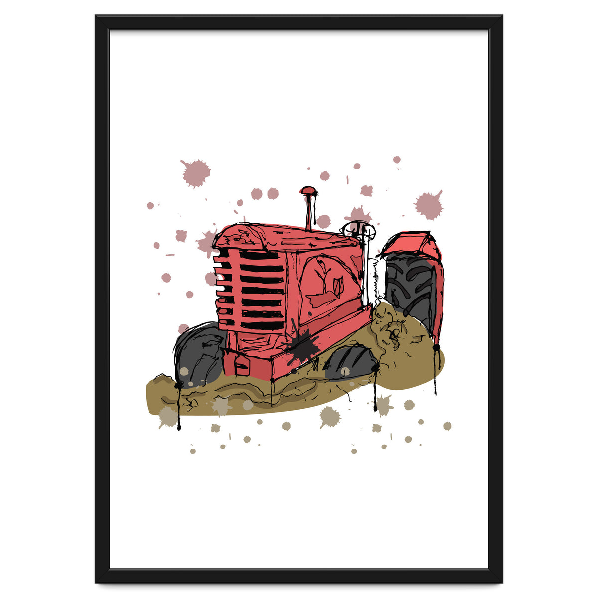 Abandoned tractor sketch