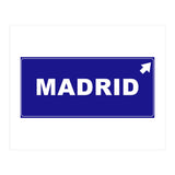 Let`s go to Madrid, Spain! Blue road sign (Print Only) thumbnail