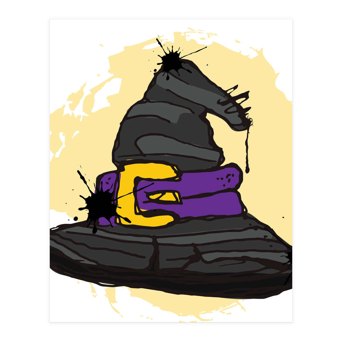 Grey Witch Hat Sketch (Print Only)