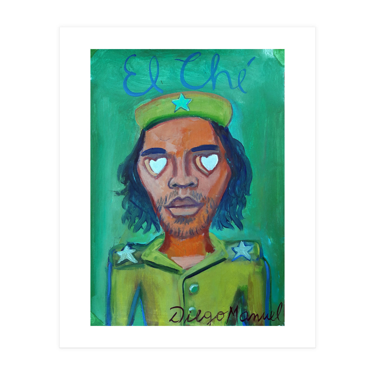 El Ché Y Corazones 3 (Print Only)