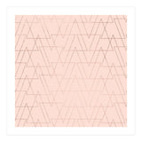 Modern Rose Gold Geometric Thin Triangles Blush Pink Abstract Pattern (Print Only) thumbnail