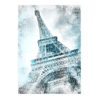 PARIS Watercolor Eiffel Tower | turquoise (Print Only)