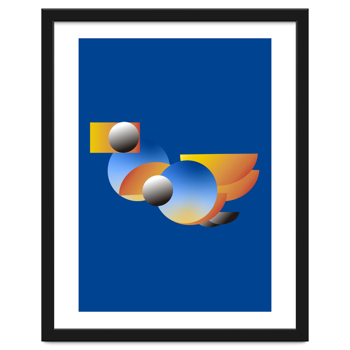 Modern Abstract Geometric Minimalist Duck