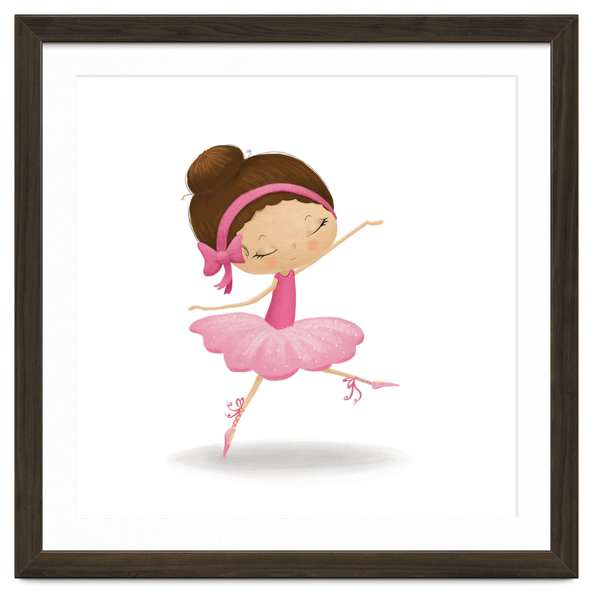 Adorable Leaping Ballerina Nursery Print