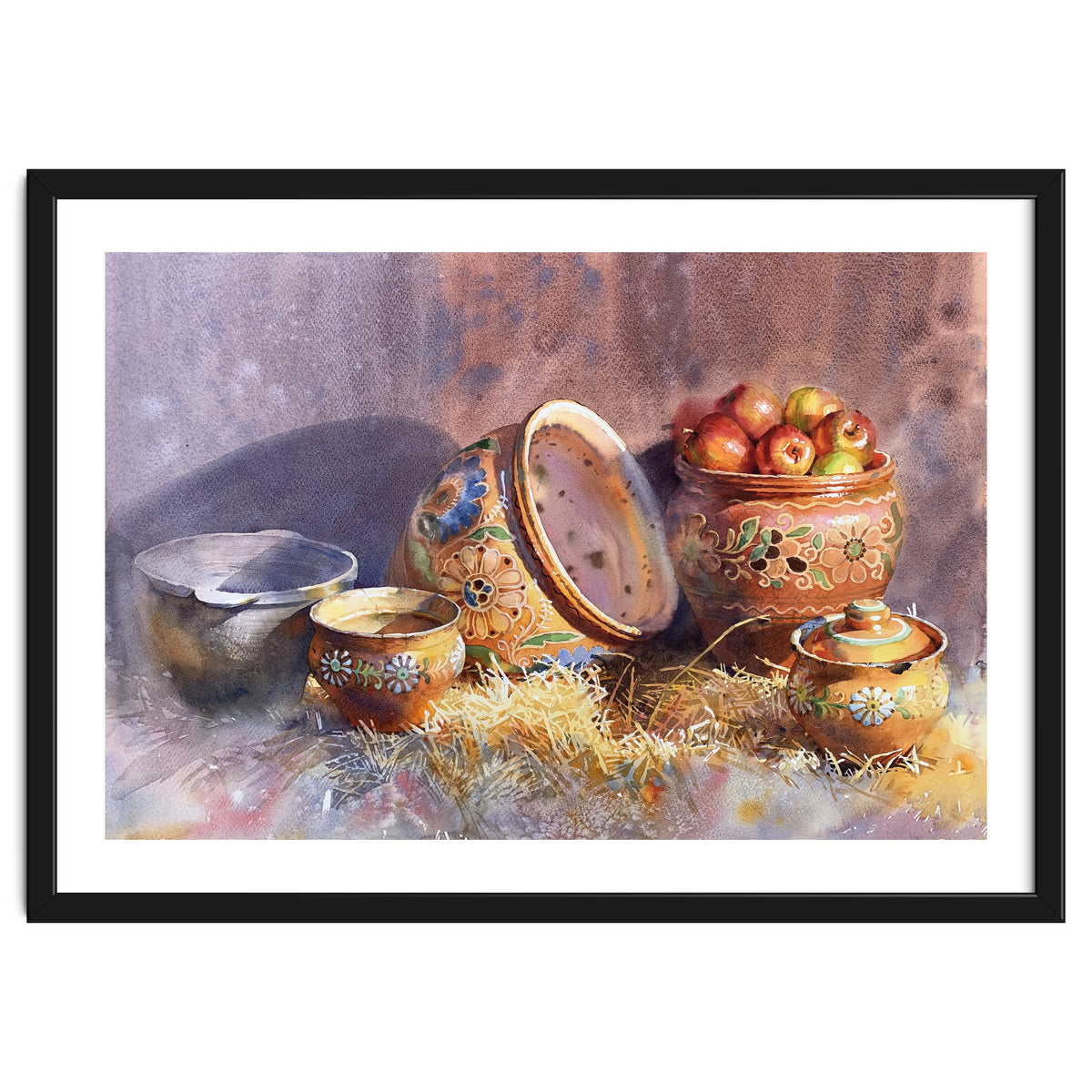 Sunny still life with straw