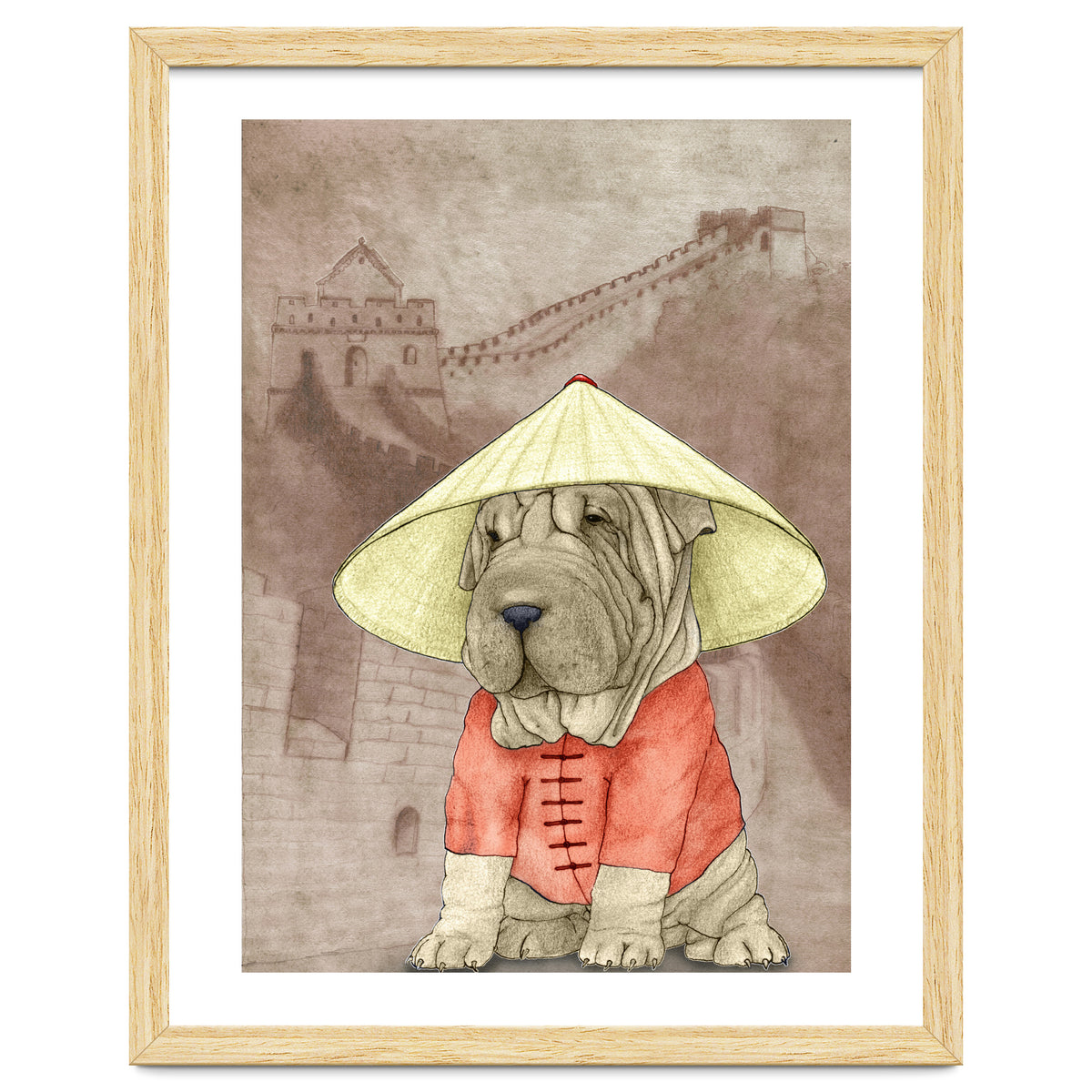 Sharpei With The Great Wall