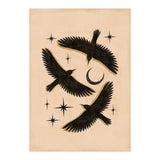 Black Birds Flying With The Moon (Print Only) thumbnail