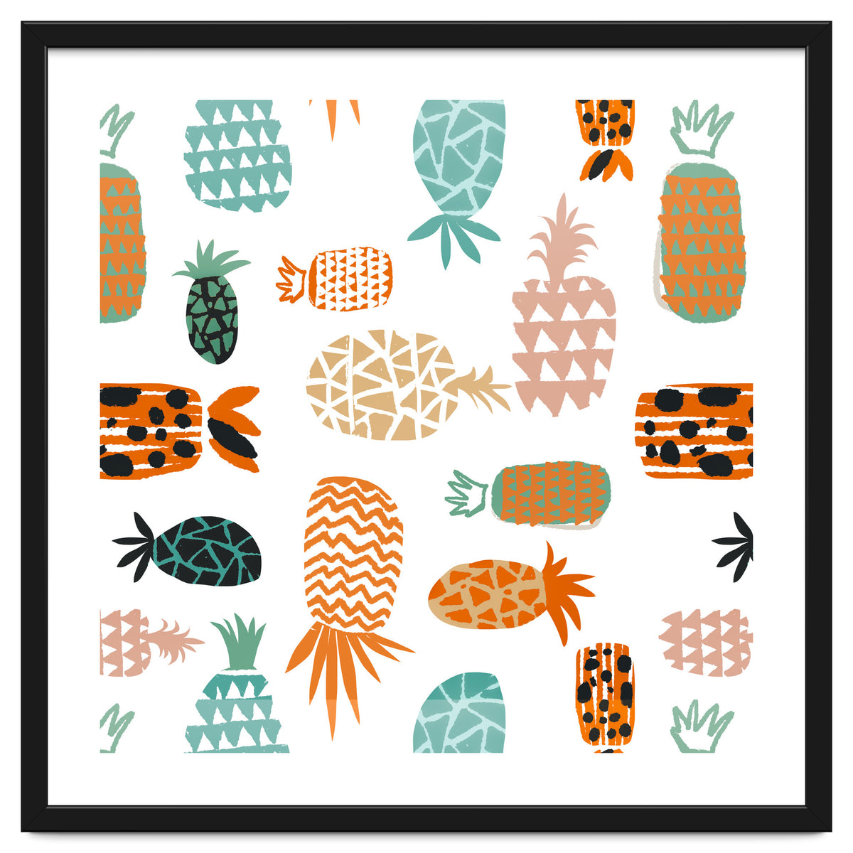 Crazy Pineapples Art Print