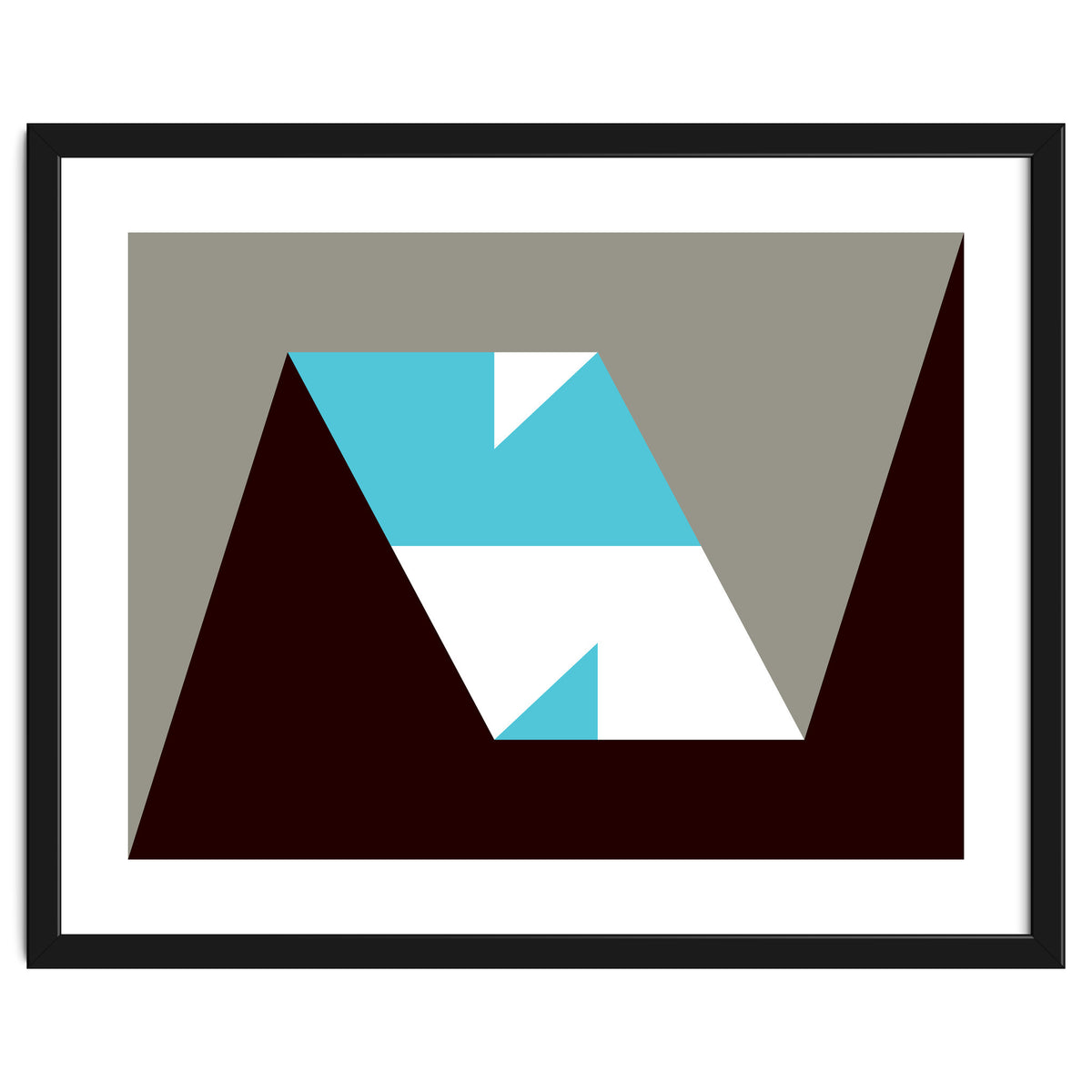 Geometric Shapes No. 48 - grey & blue