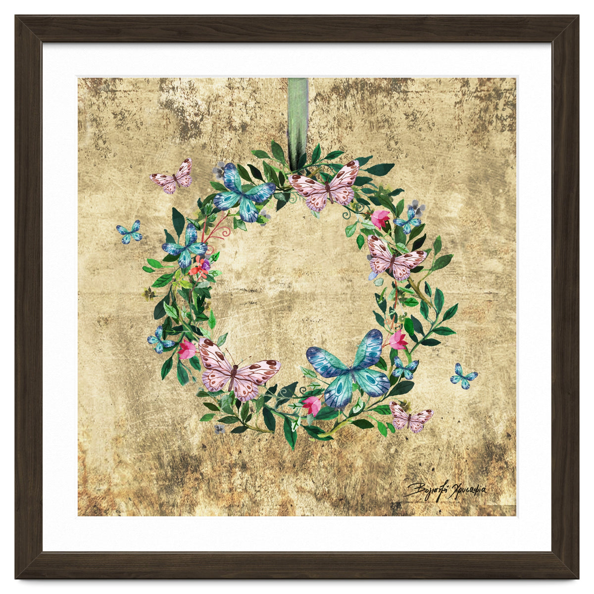 Wreath #Flowers & Butterflies#Royal collection