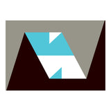 Geometric Shapes No. 48 - grey & blue (Print Only) thumbnail