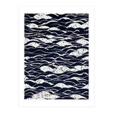 Rain, Abstract Storm Black & White, Monochromatic Line Art Sketch, Simple Eclectic Painting (Print Only) thumbnail
