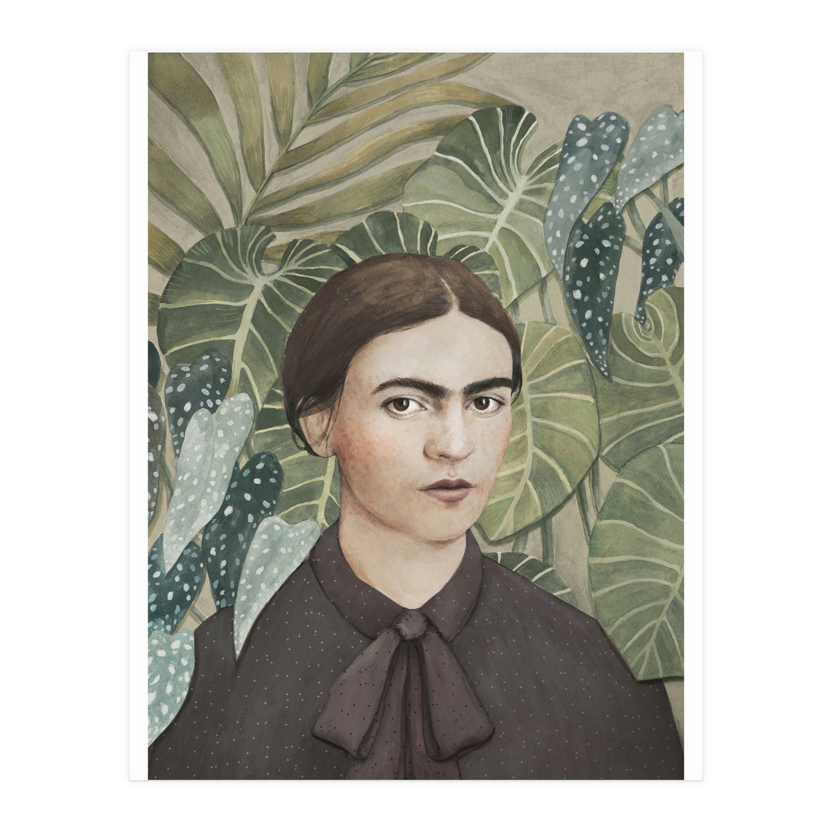 Frida With Plants (Print Only)