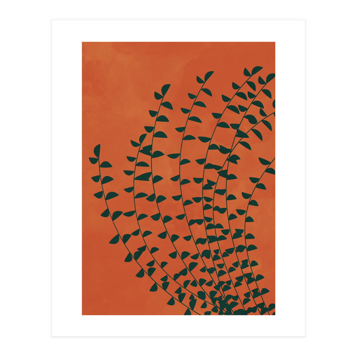 Boho Terracotta Plant Burnt Orange (Print Only)