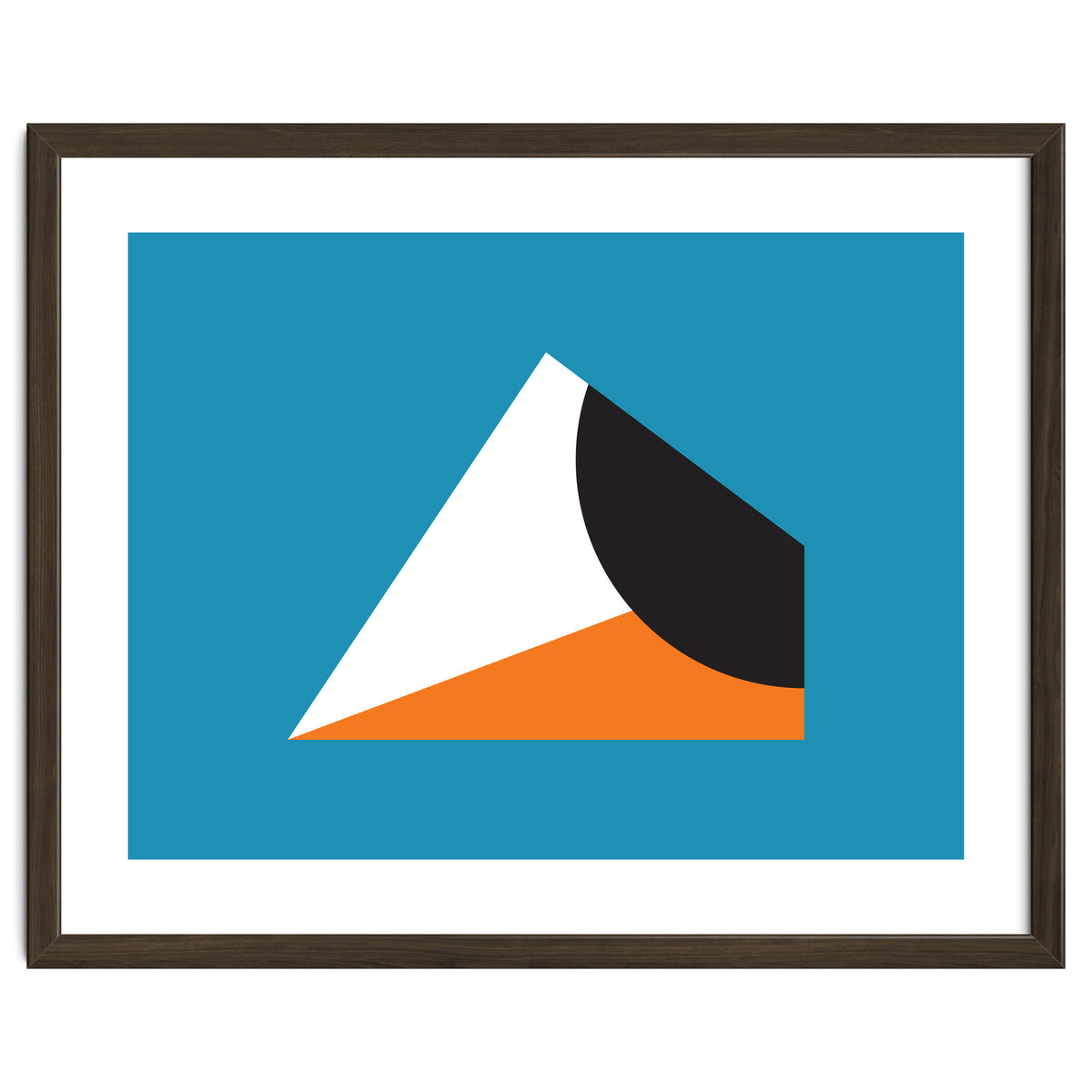 Geometric Shapes No. 16 - blue & orange