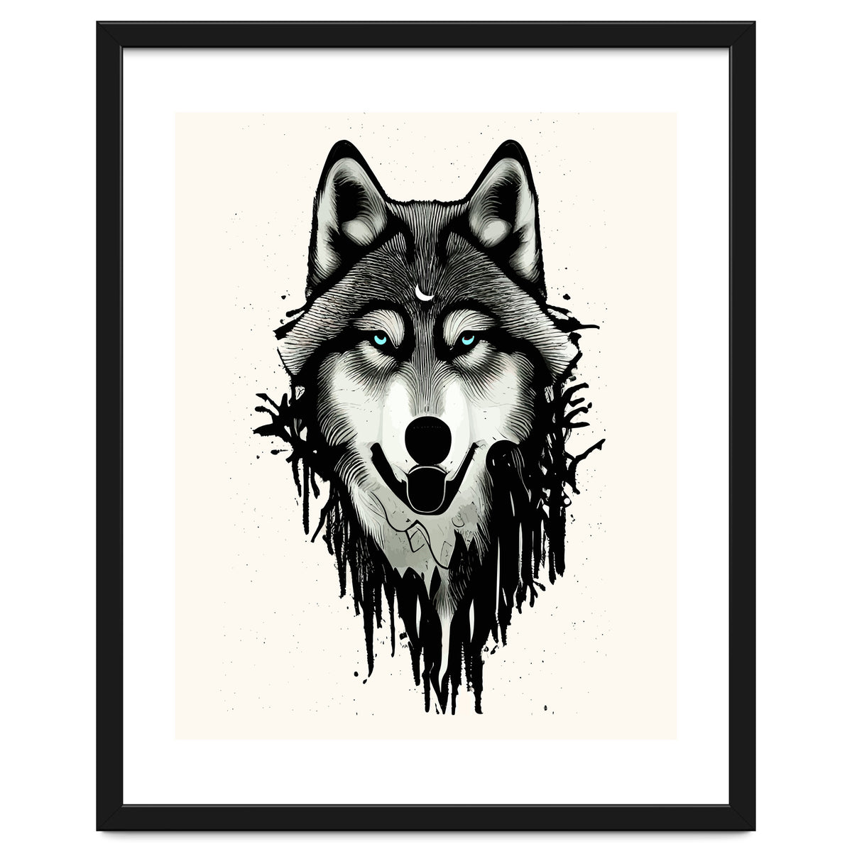 Wicked Soul, Werewolf Wolf Wild Animals Sketch, Wildlife Drawing Line Art, Wild Eclectic Dark Moon