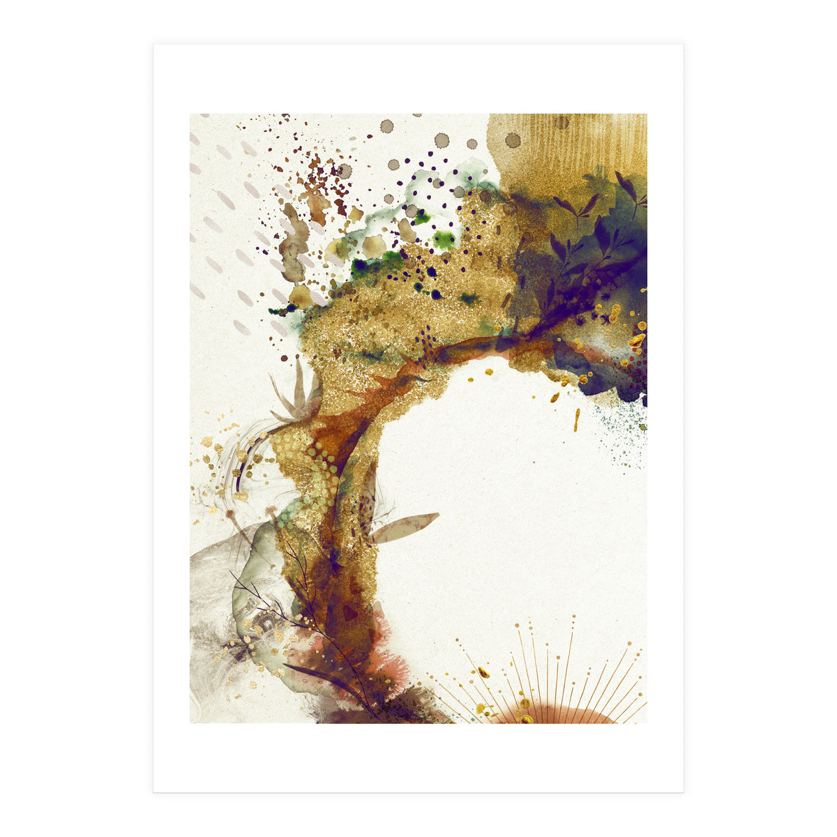 Abstract Floral - Autumn Winds (Print Only)