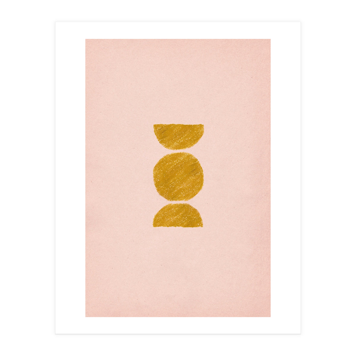 Pink and rust minimalist shapes (Print Only)