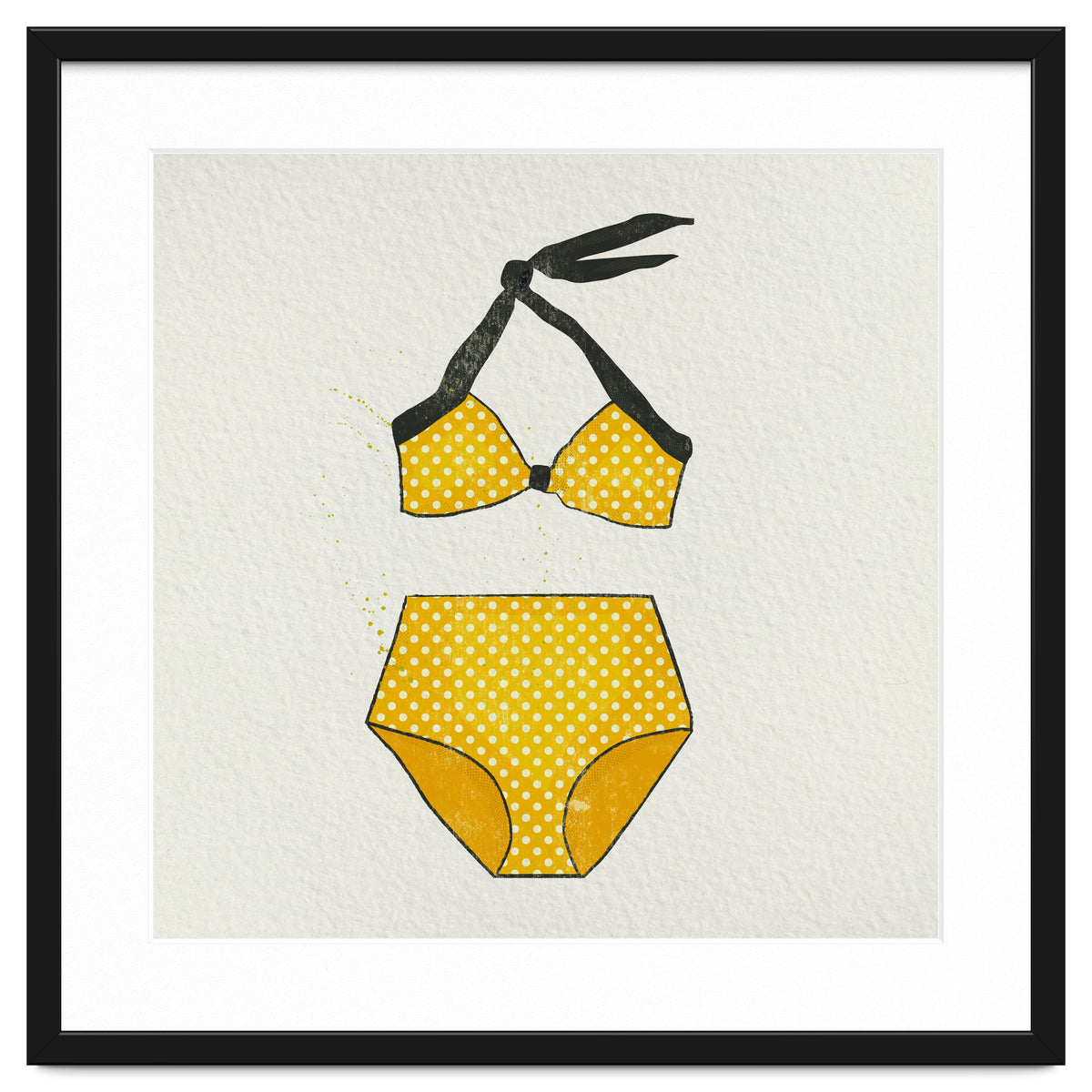 Yellow polka dot bikini