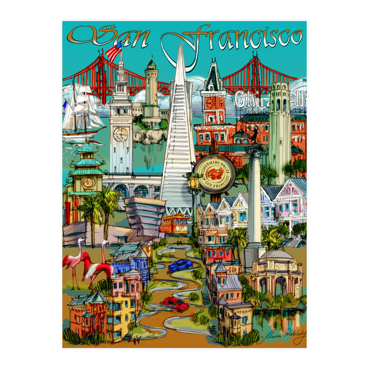 San Francisco Illustration (Print Only)