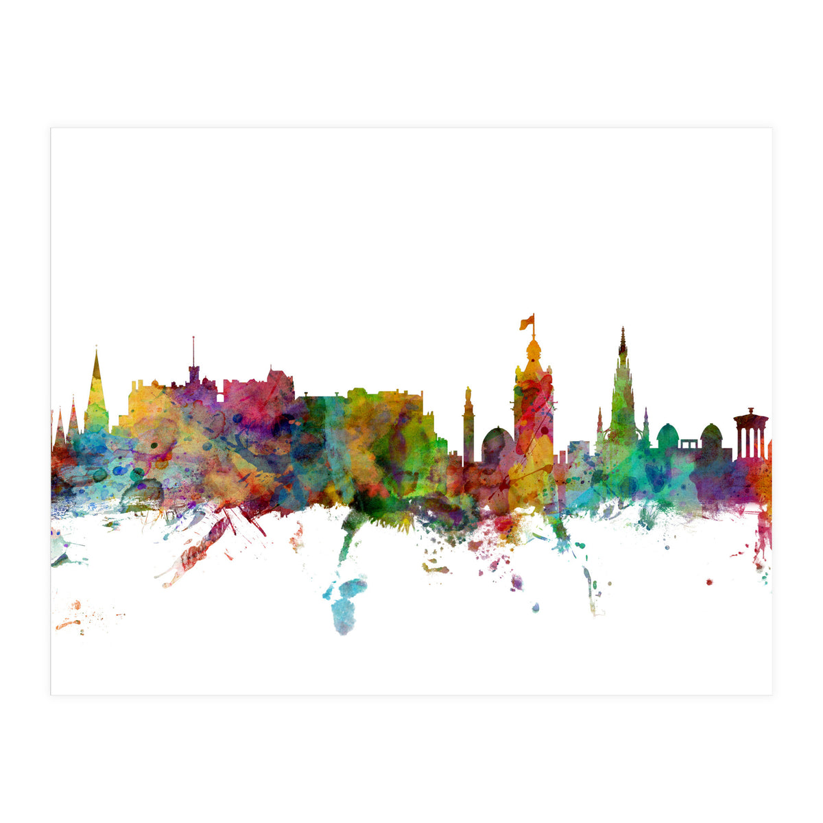 Edinburgh Scotland Skyline (Print Only)