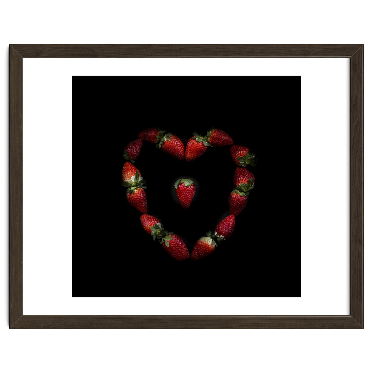 Heart of strawberries