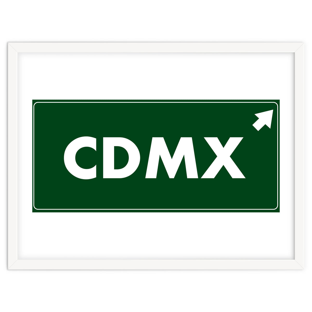 Let`s go to CDMX, Mexico! Green road sign