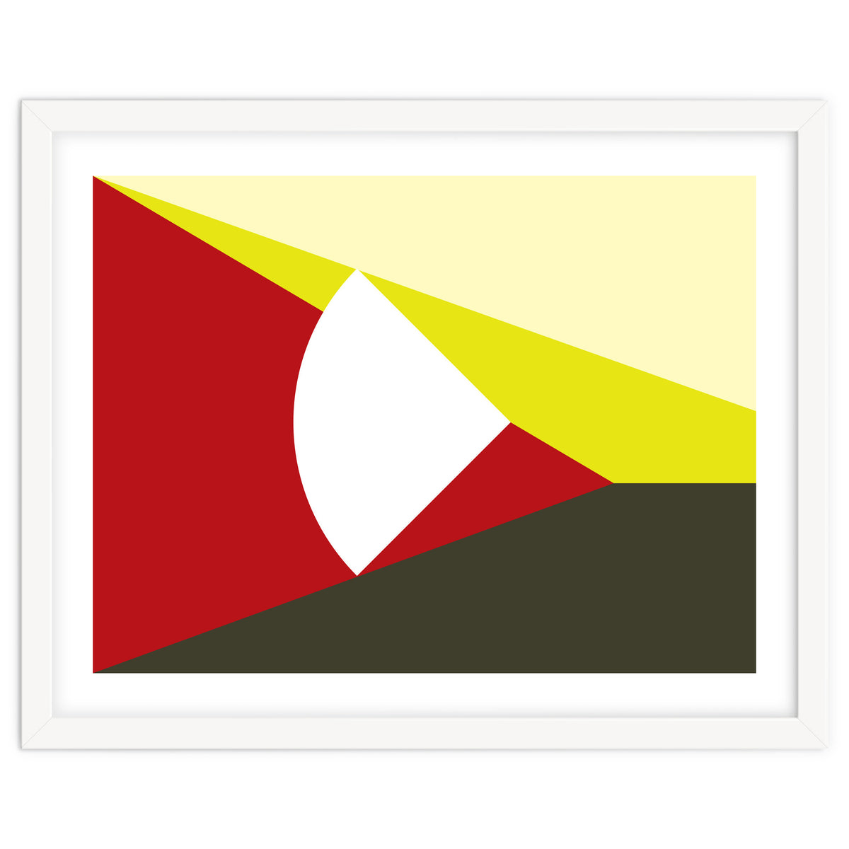 Geometric Shapes No. 13 - red, brown & yellow