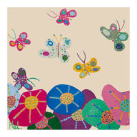 Butterflies Garden (pink) (Print Only)