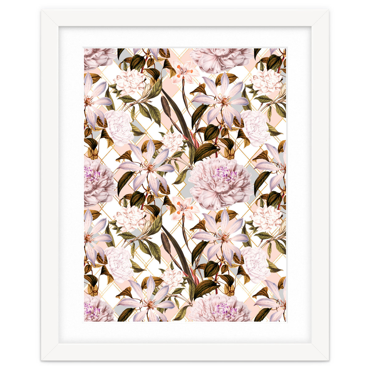 Pink flowering in geometric