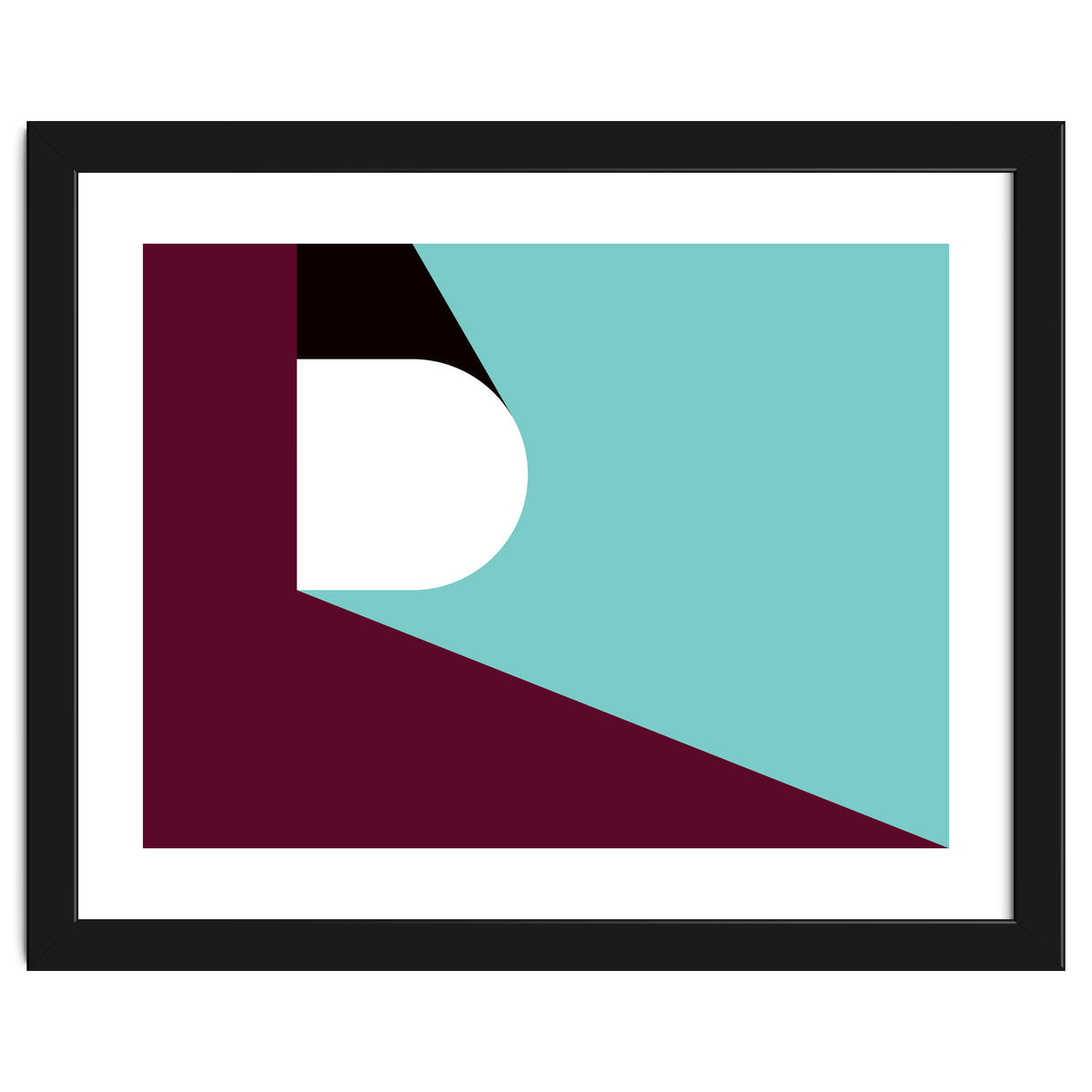 Geometric Shapes No. 82 - purple & teal