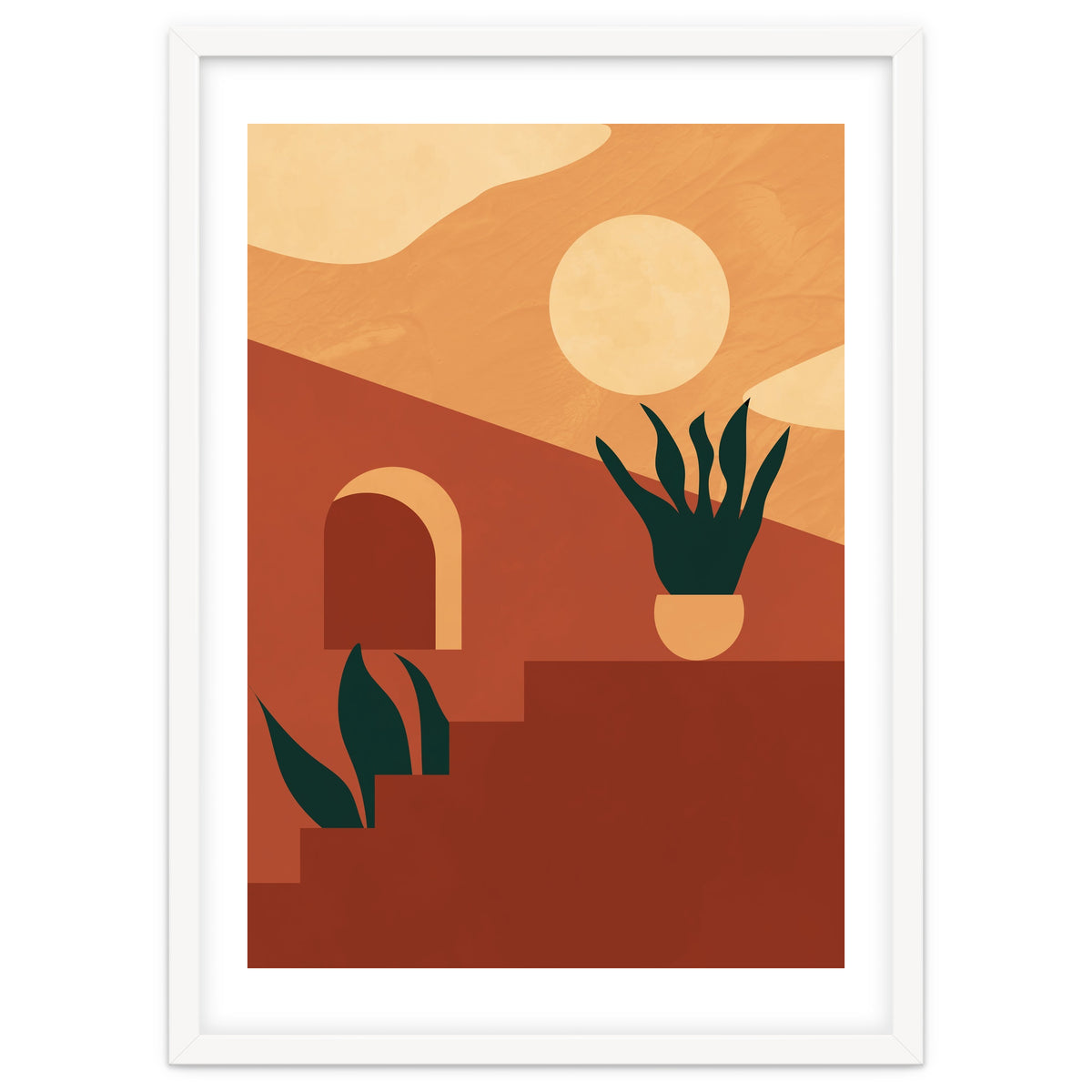 Boho  Desert Terracotta Print