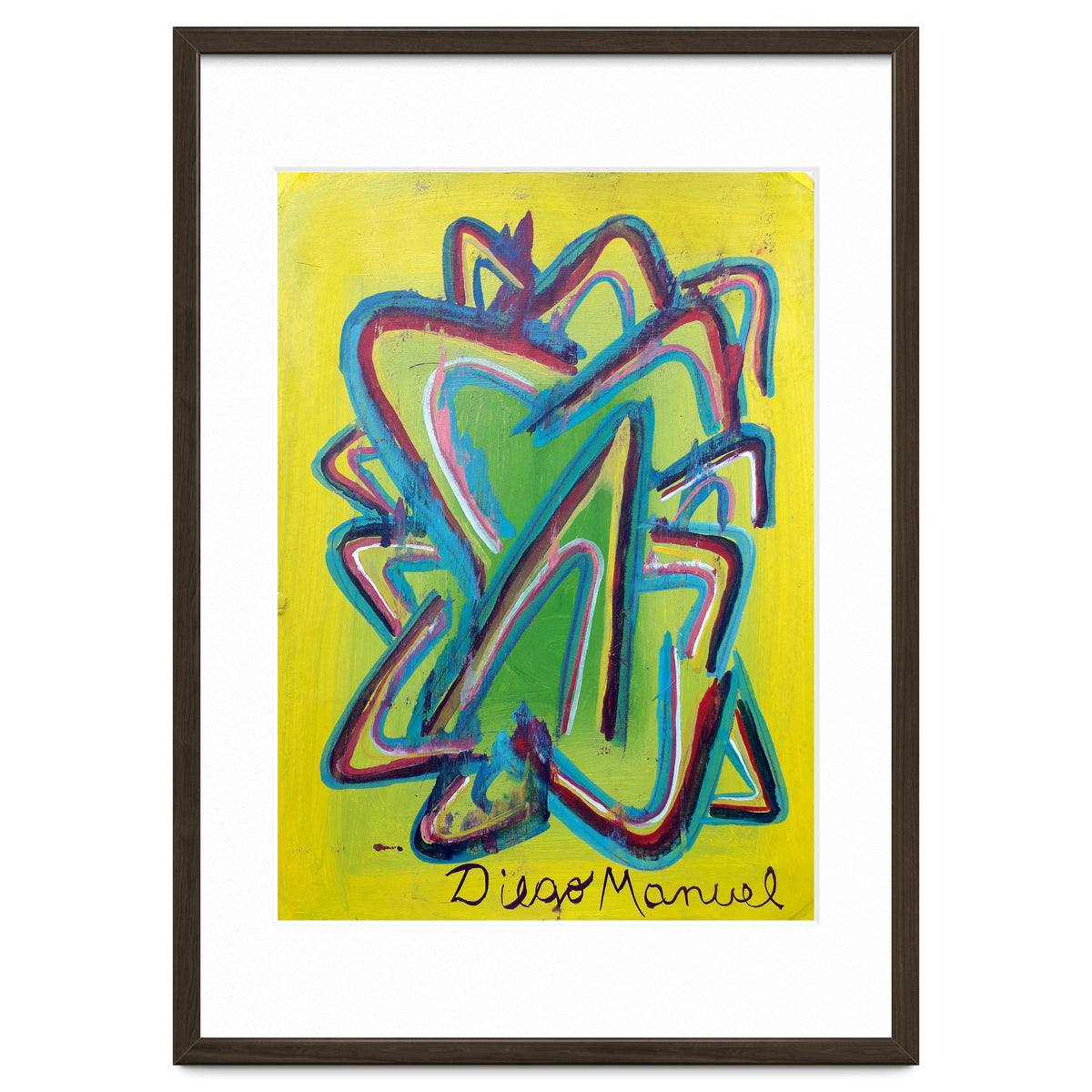 Forma Celeste Sobre Amarillo 2