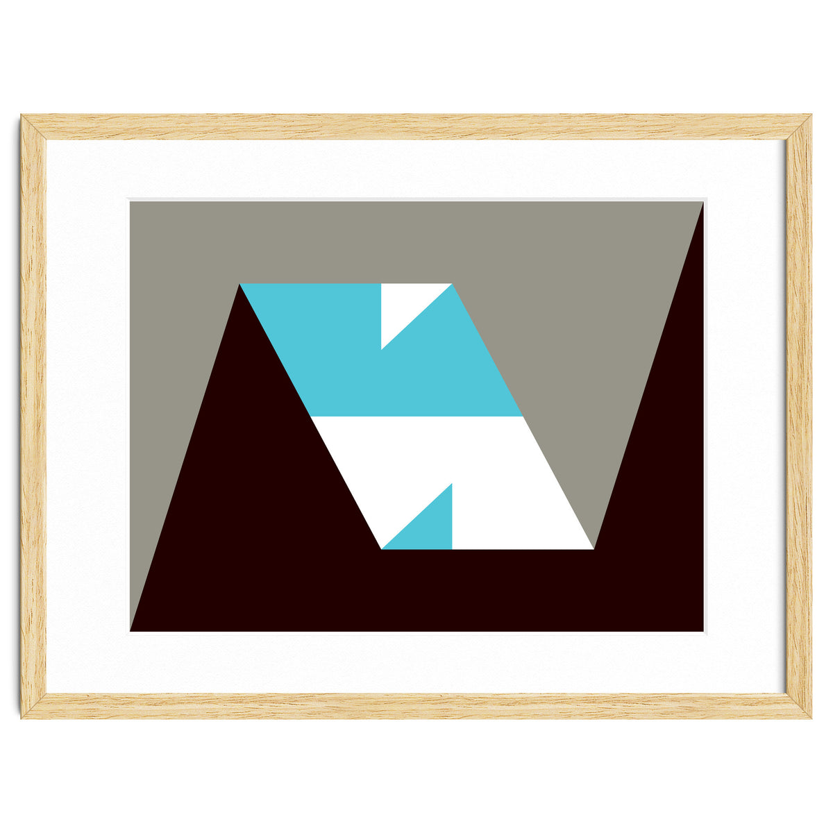 Geometric Shapes No. 48 - grey & blue