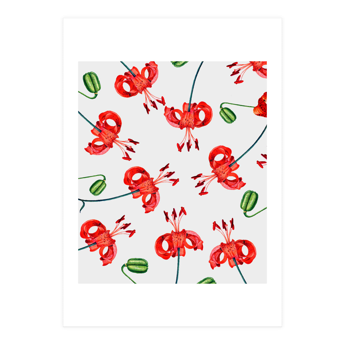 Exotic Floral Pattern (Print Only)