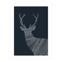 Stag Blue Poster (Print Only)