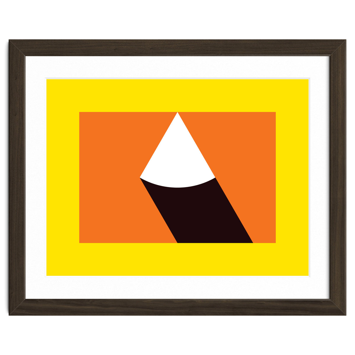 Geometric Shapes No. 47 - orange, black & yellow