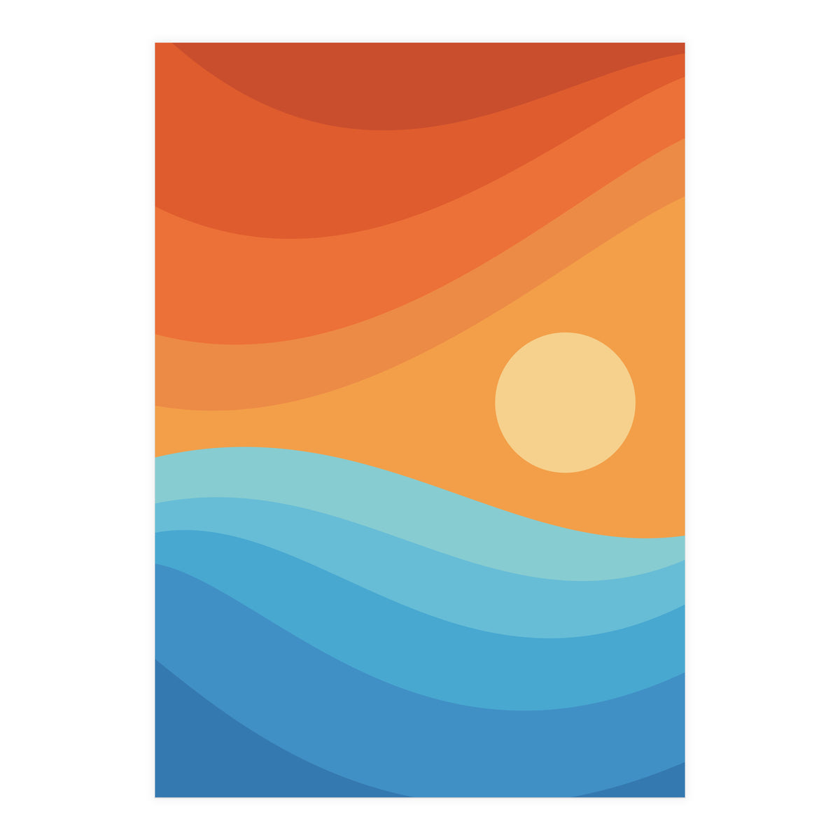 Colorful abstract landscape (Print Only)