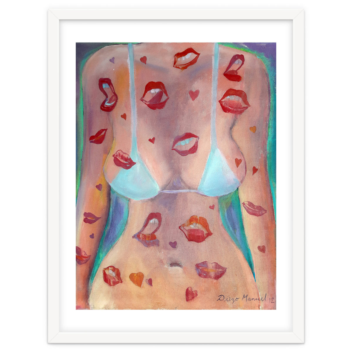 Torso Femenino Con Besos
