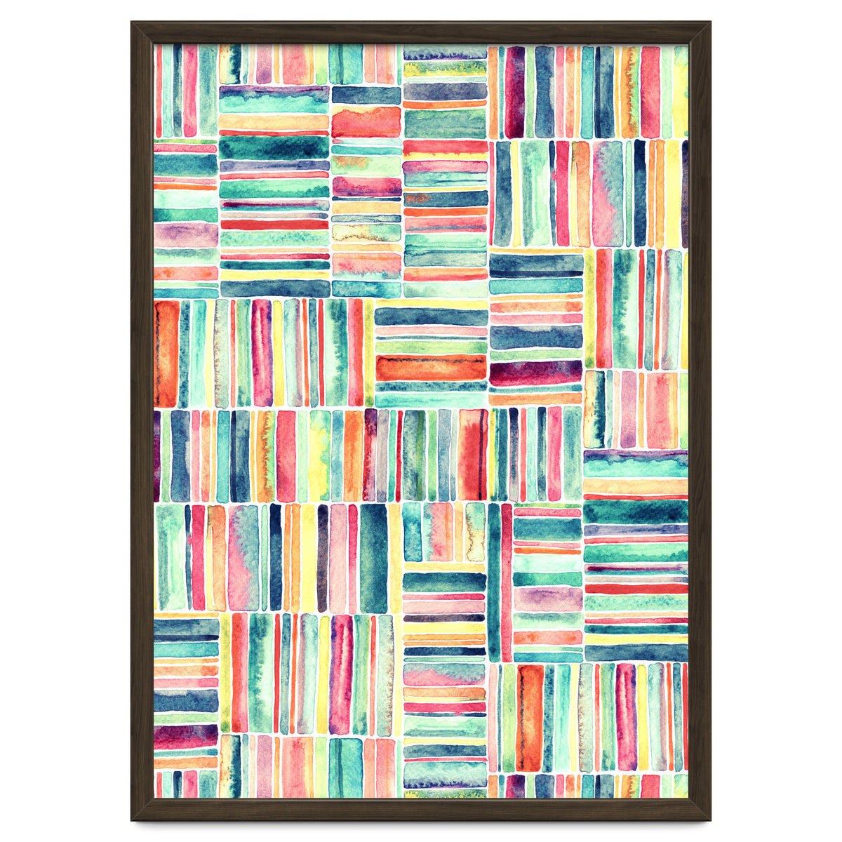 Retro Beach Chair Pastel Watercolor Stripes