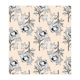 Drawing pattern of roses to pencil on beige (Print Only) thumbnail