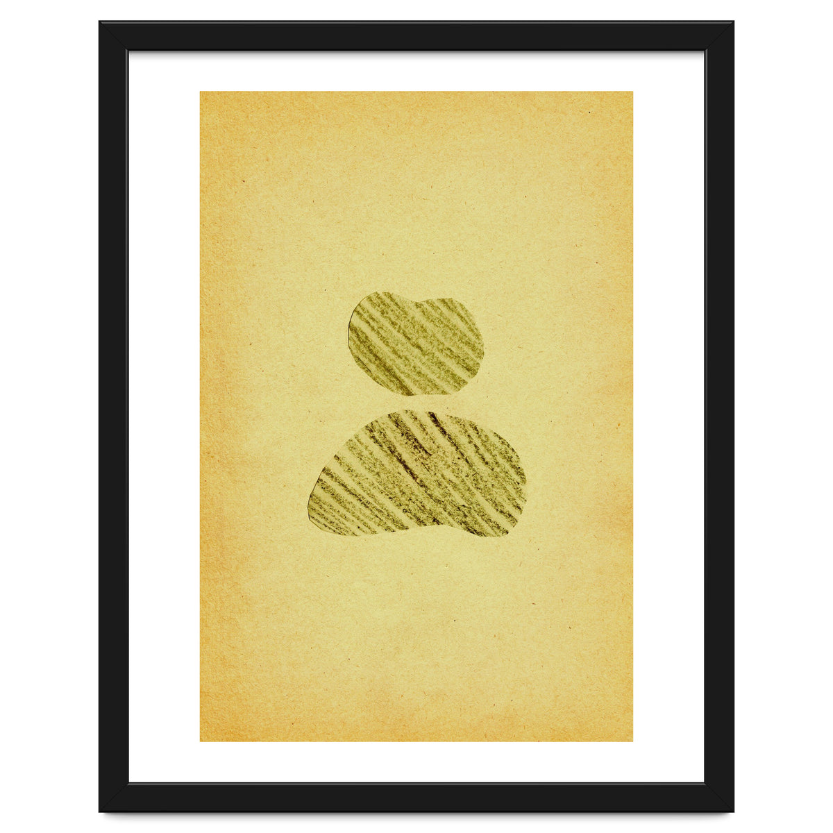 Balancing stones on the retro paper