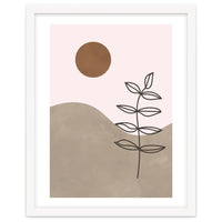 Sun Leaf Abstract Botanical Mid Century